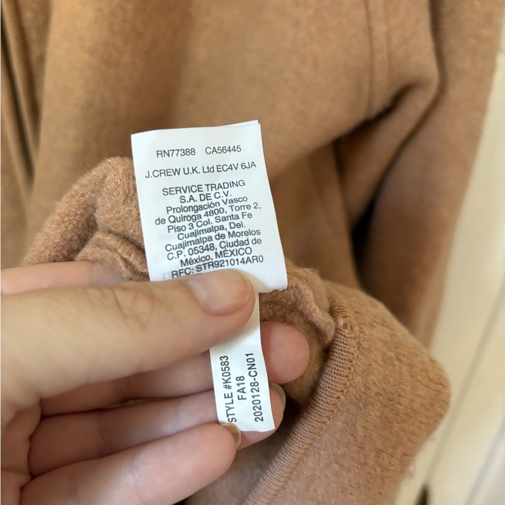 Madewell Bomber-Sweater-Jacket in Bright Apricot, Size Extra Large (XL) - Picture 9 of 11